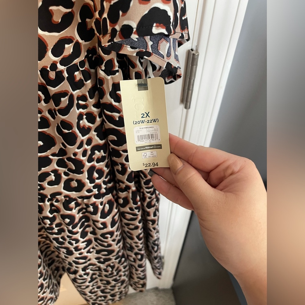 Terra & Sky Leopard Print Dress - Black and Tan - Picture 4 of 4